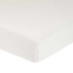 1-Pack Neutral White Organic Fitted Crib Sheet