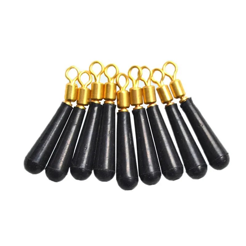 10/20/50Pcs Fishing Gear Block Rotation Drift Fishing Floats Accessory Bobber Copper  Rubber Tools Fish Float Fishing Float Base