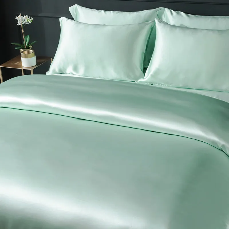 19 Momme 3PCS Duvet Cover Set Seamless Luxury Silk Bedding Sets