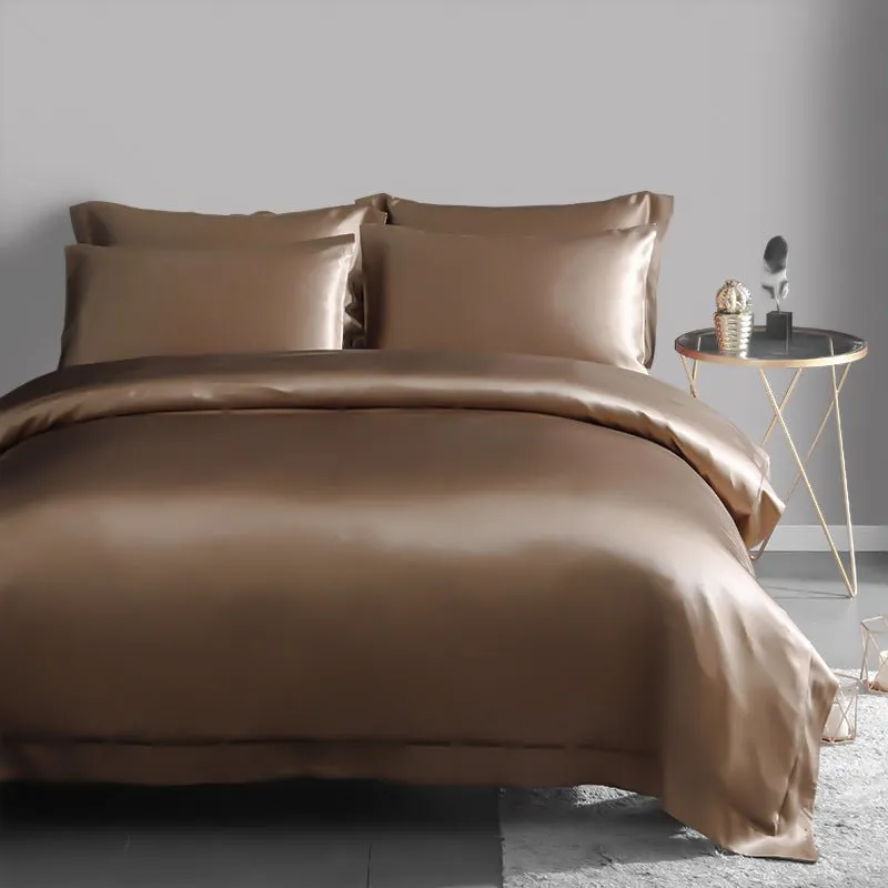 19 Momme 4PCS Duvet Cover Set (fitted sheet) Silk Bedding Sets