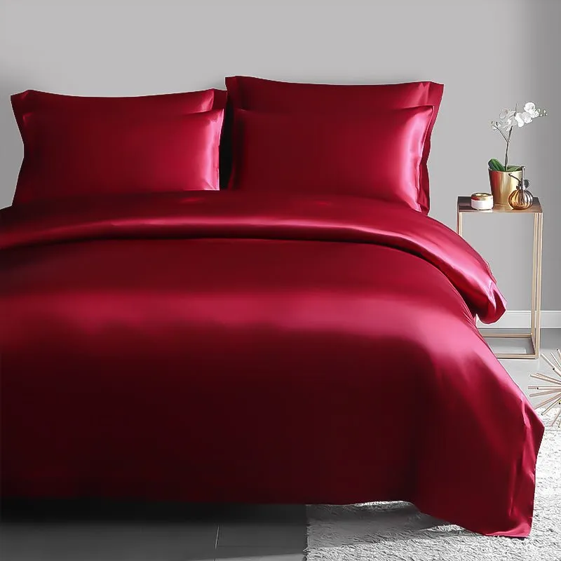 19 Momme 4PCS Duvet Cover Set (fitted sheet) Silk Bedding Sets