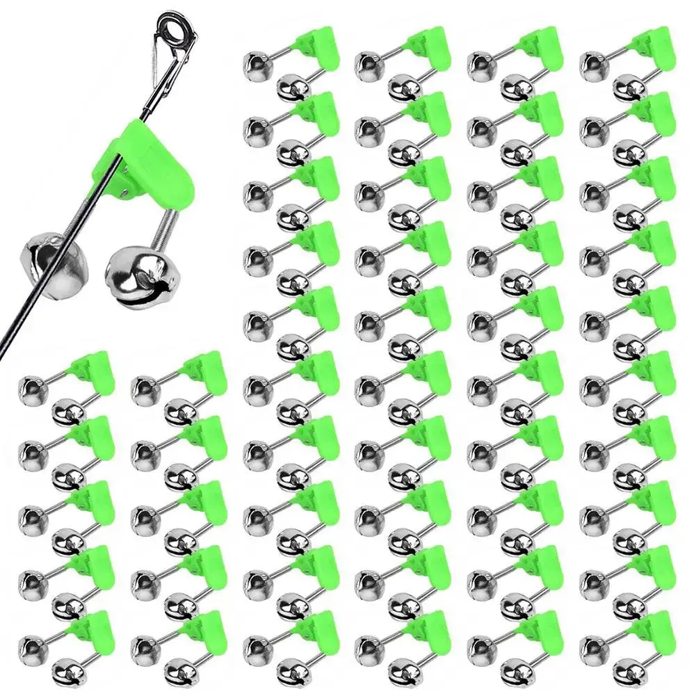 50pcs Fishing Rod Alarm Fishing Bells Clips