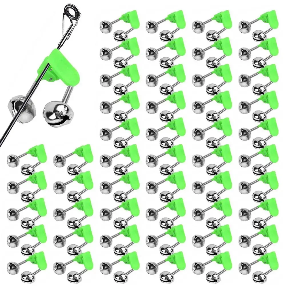 50pcs Fishing Rod Alarm Fishing Bells Clips