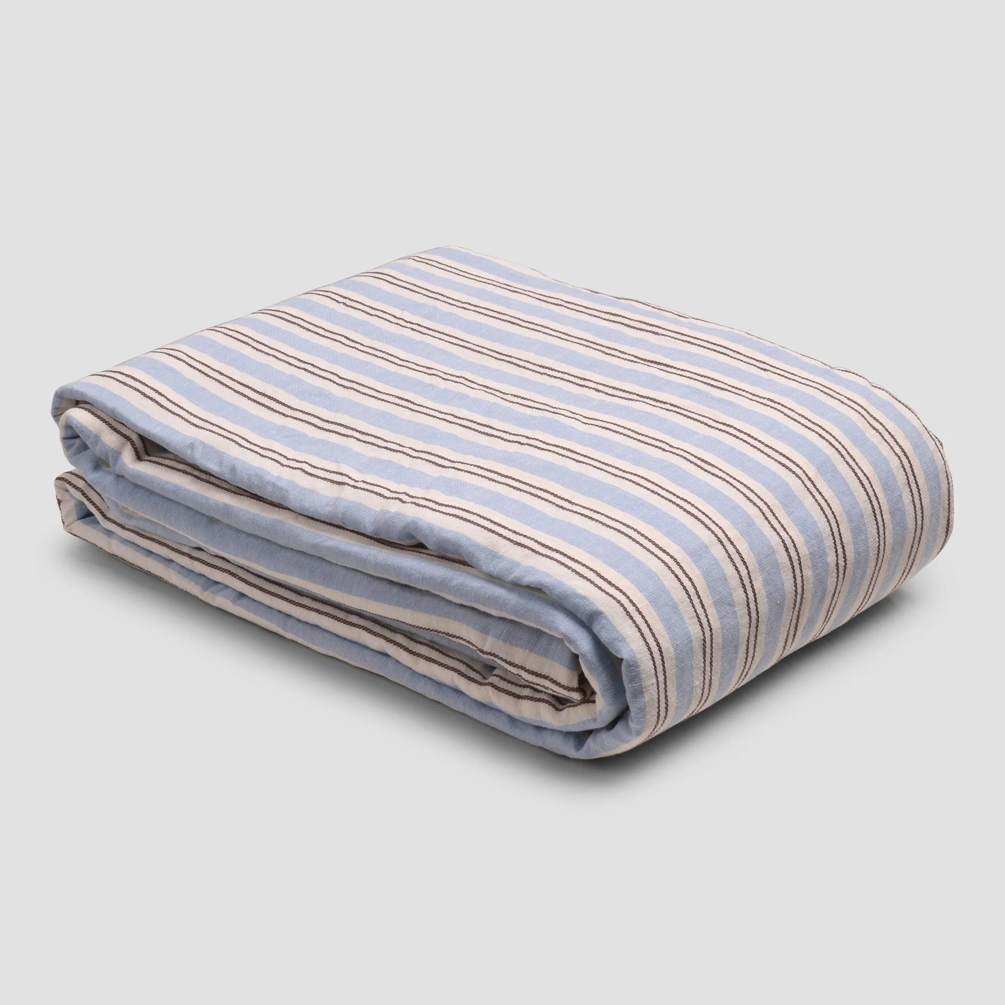 Bluebell Somerley Stripe Linen Blend Duvet Cover