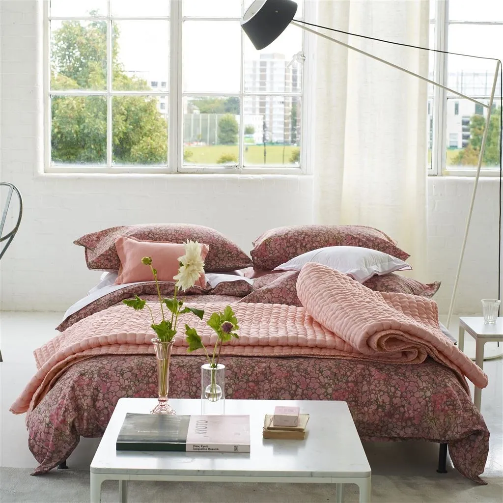 Chenevard Blossom & Peach Quilt by Designers Guild