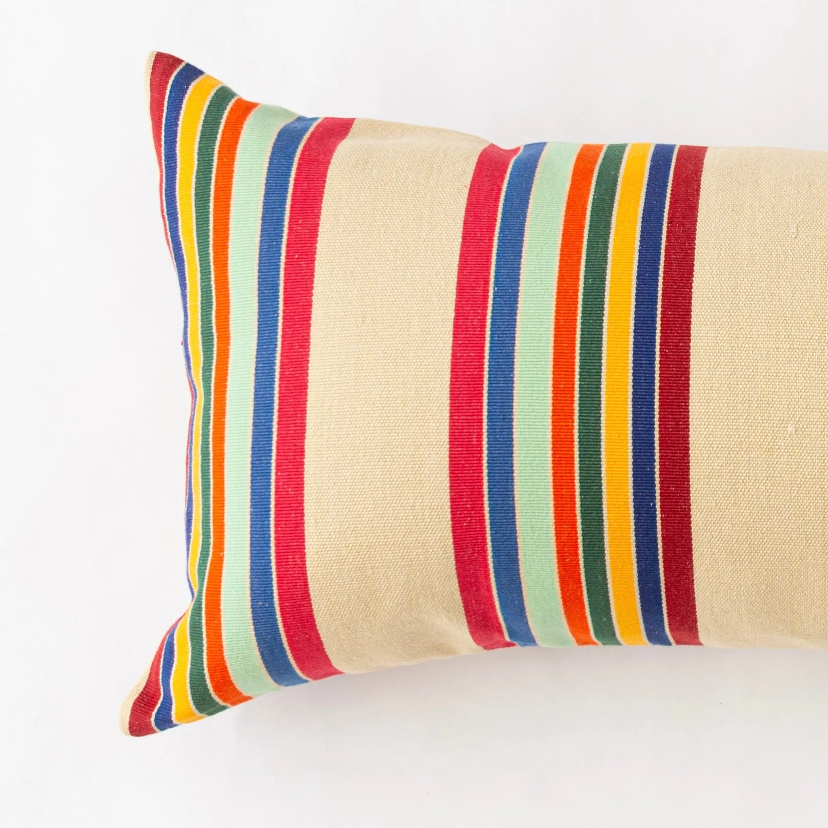 Cranberry Vertical Stripe Pillow, 14"x 34"