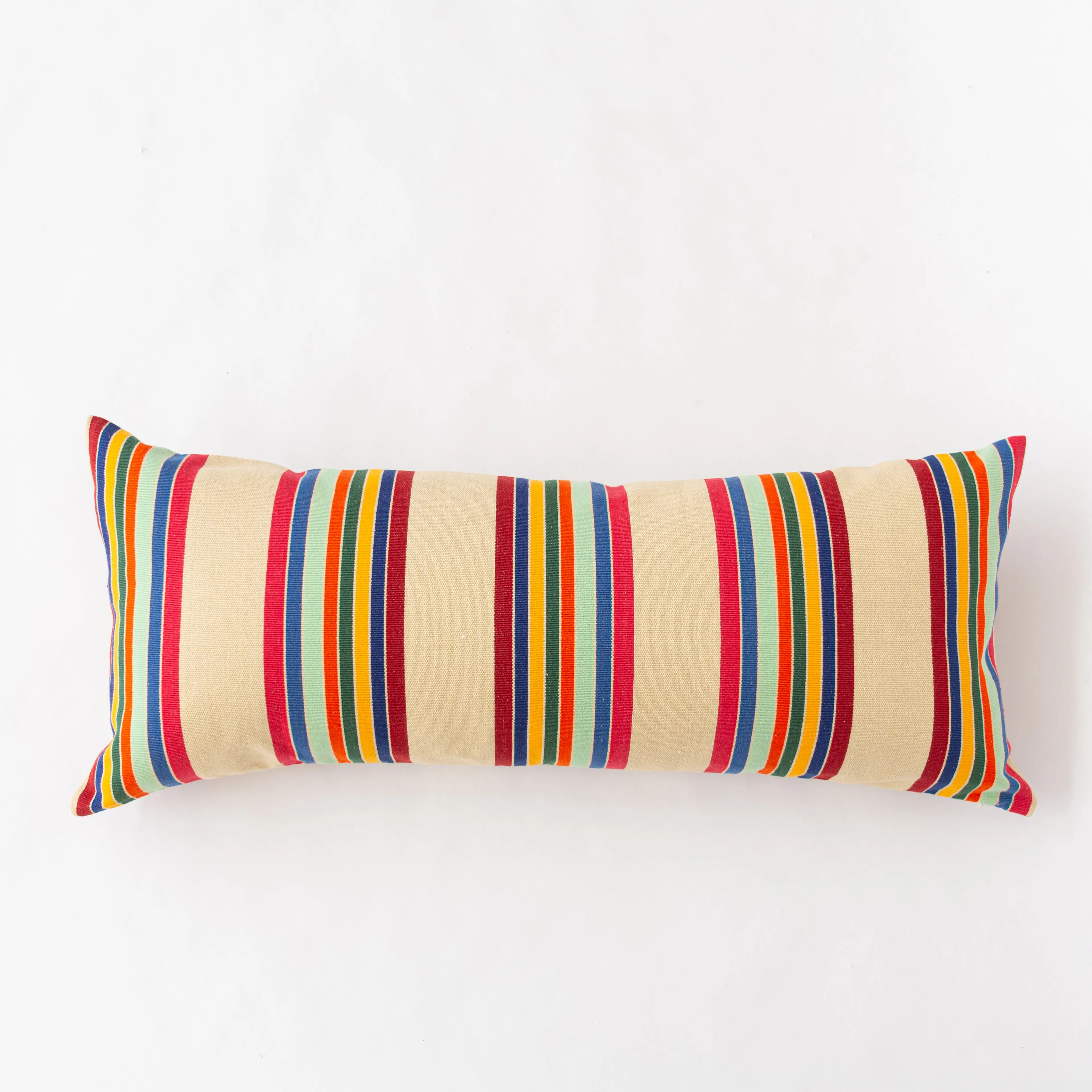 Cranberry Vertical Stripe Pillow, 14"x 34"