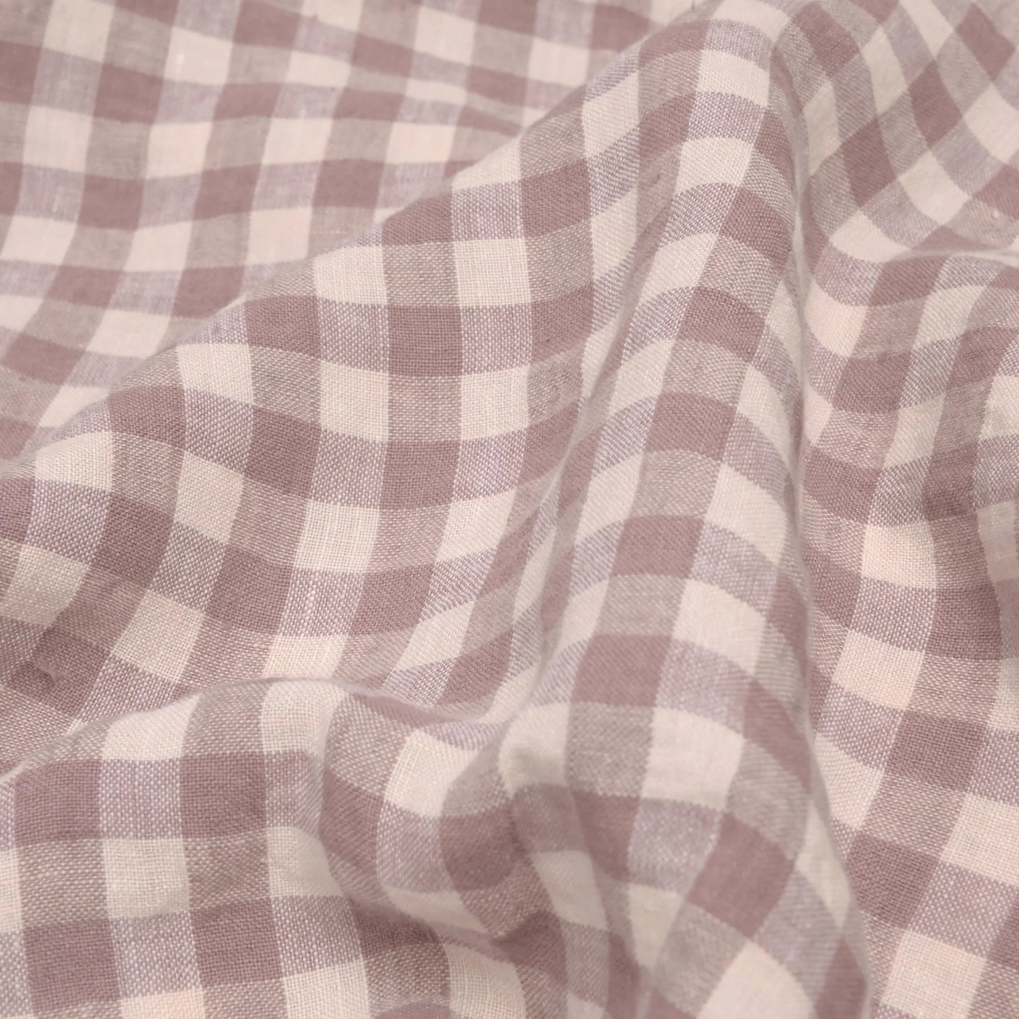 Elderberry Gingham Linen Blend Duvet Cover