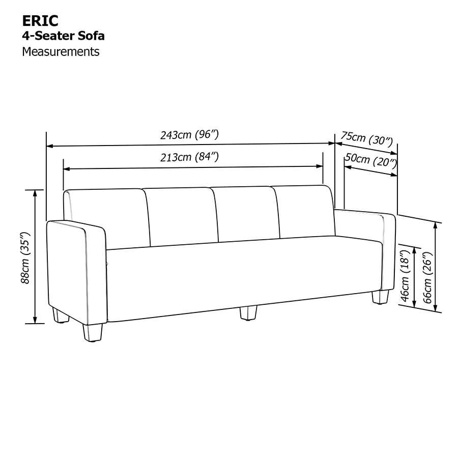 Eric 4 Seater Sofa