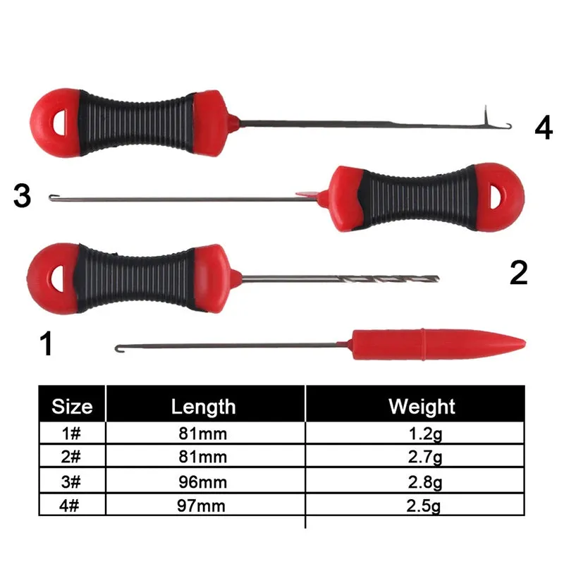 Fishing Gear Hooker Fish Carp Fishing Accessories Boilie Needle Set Kit Tool Baiting Drill Stringer Needle Fishing Tool