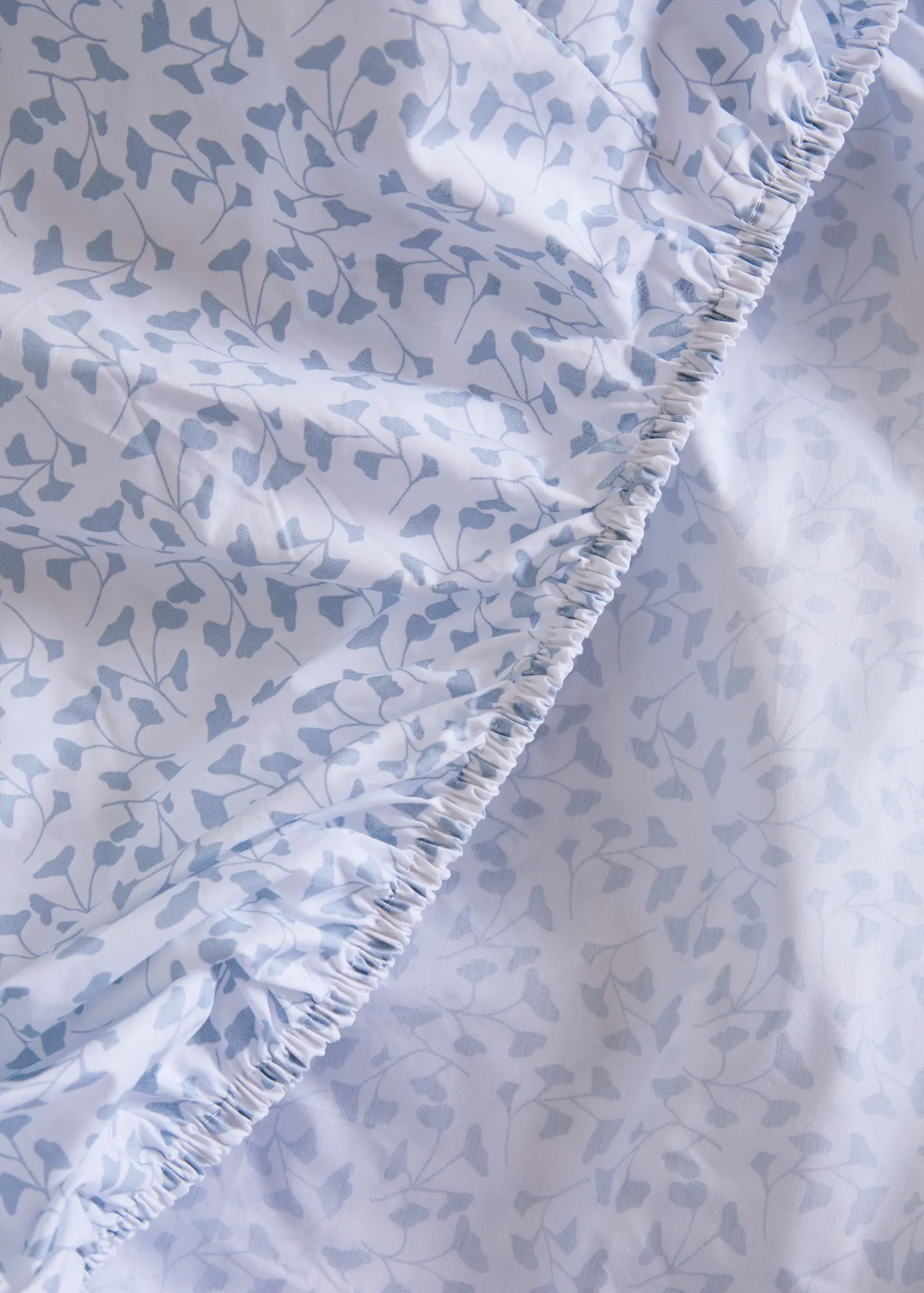 Foxford Blue Petal Fitted Sheet