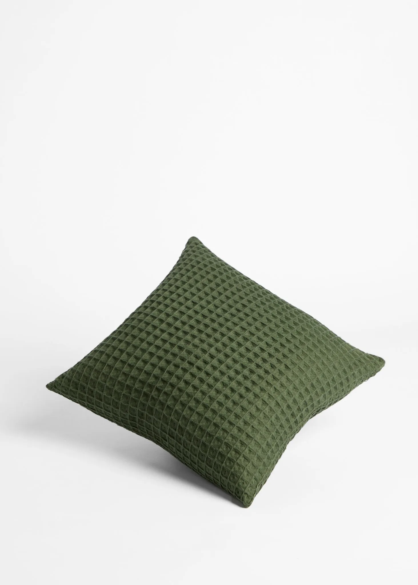 Foxford Green Honeycomb Cushion 40x40