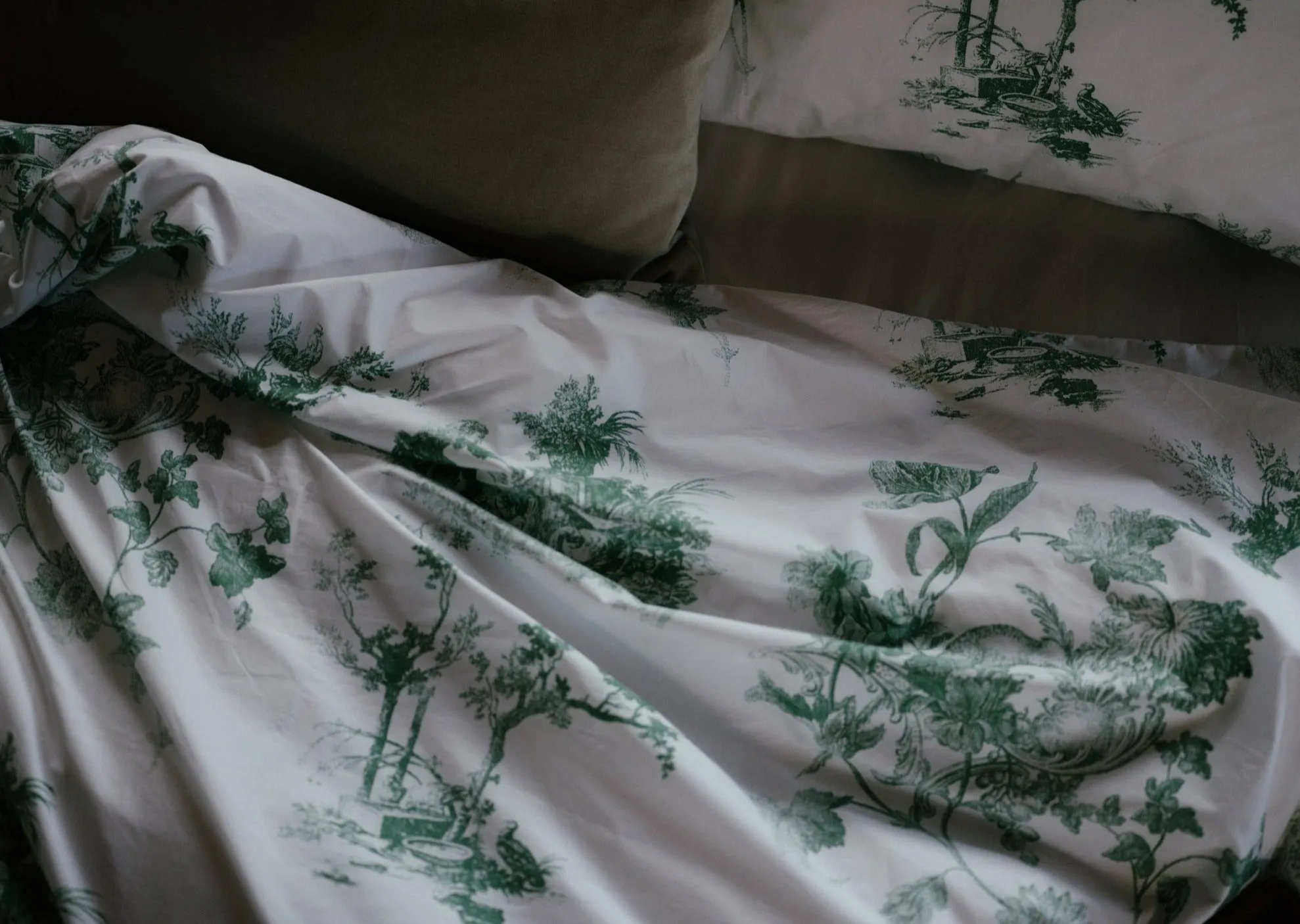 Foxford Green Toile Duvet Set