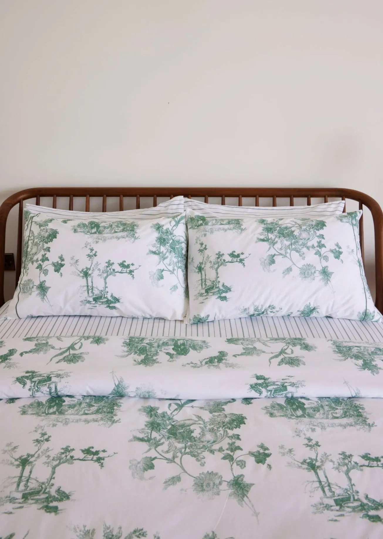 Foxford Green Toile Duvet Set