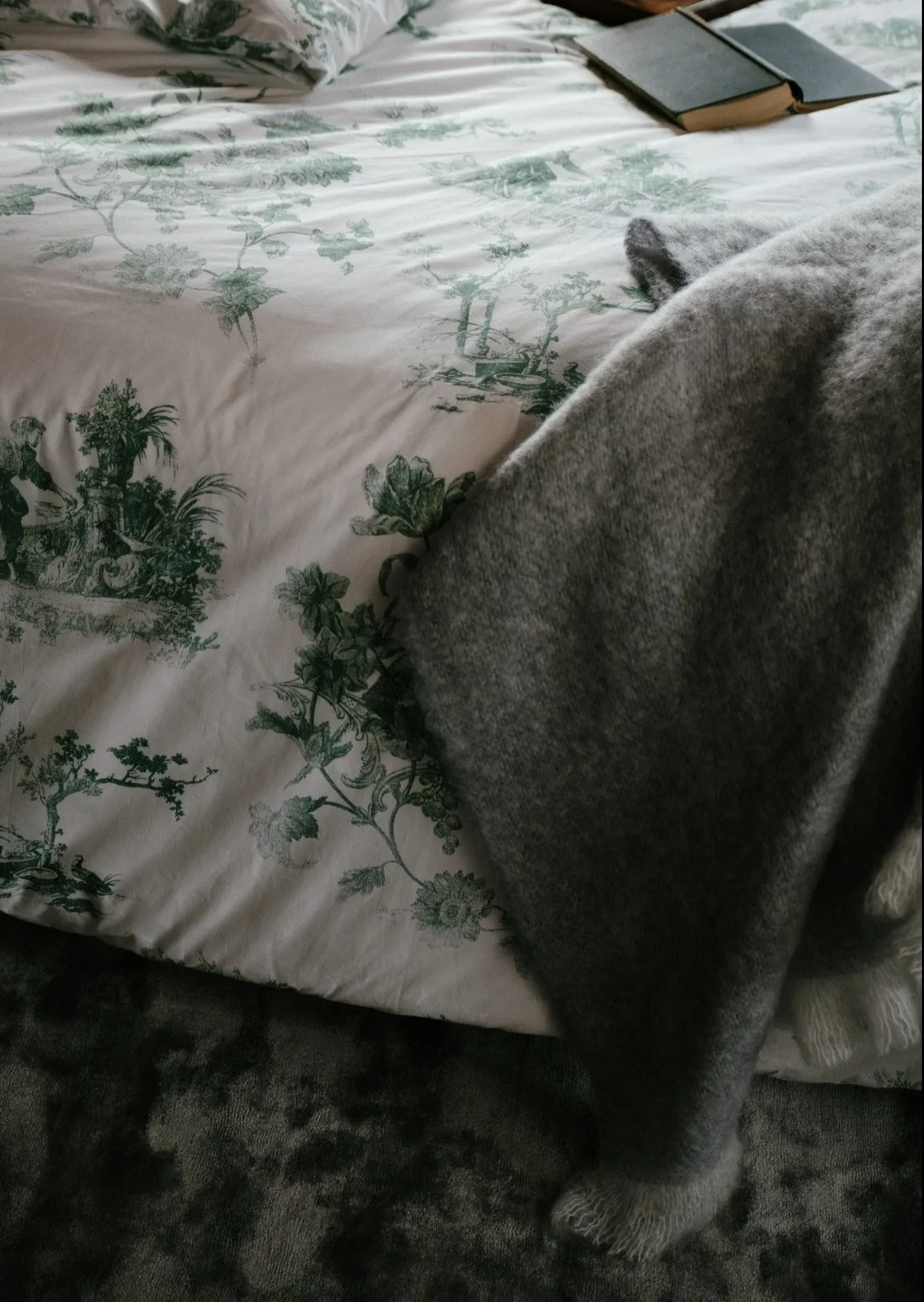 Foxford Green Toile Duvet Set