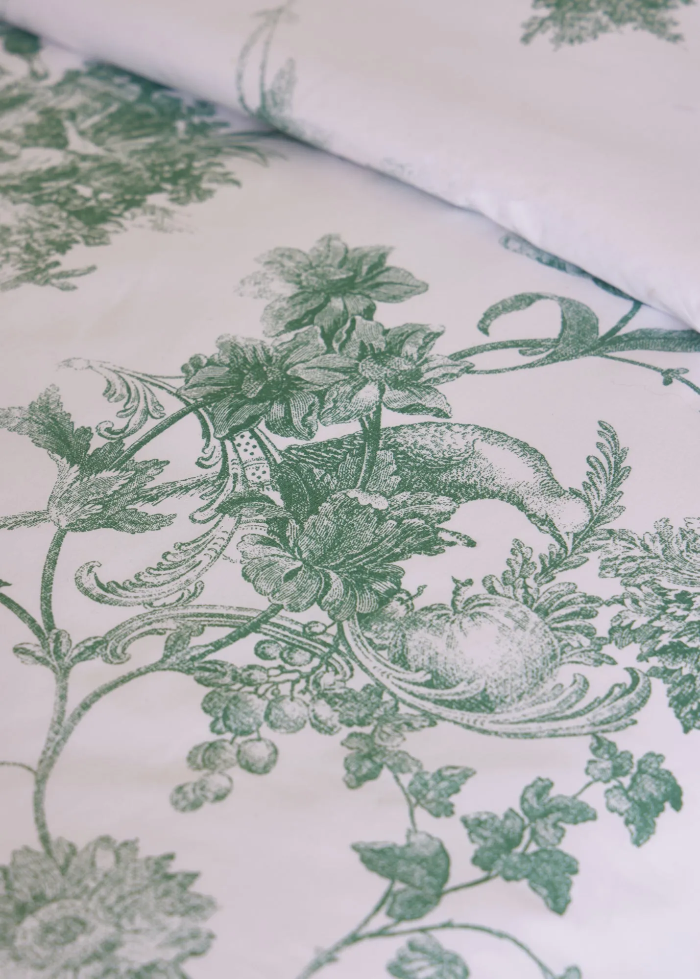 Foxford Green Toile Duvet Set