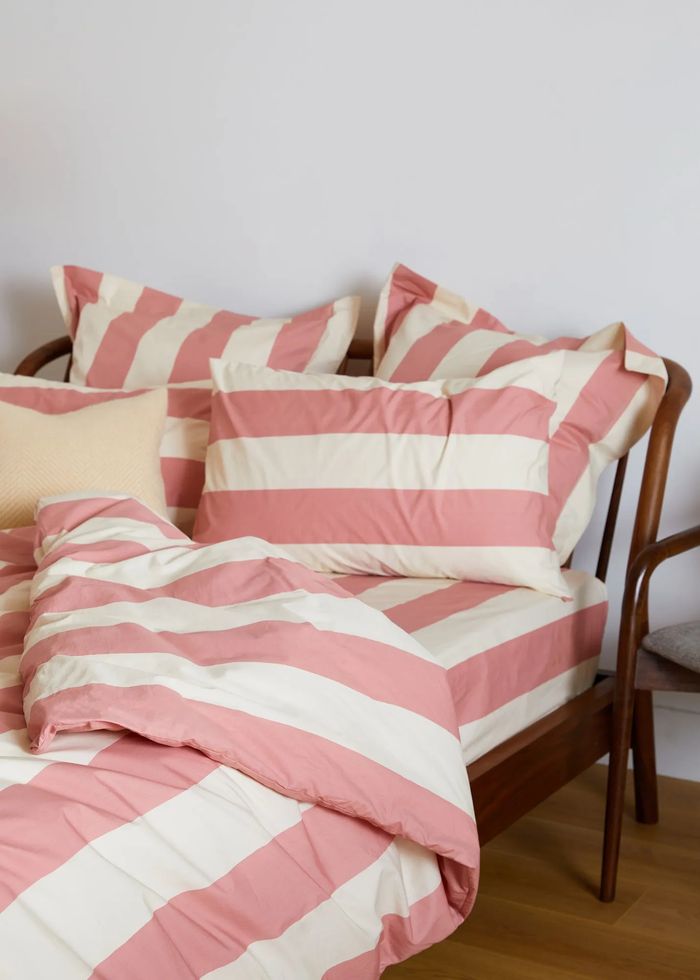 Foxford Rose Wide Stripe Duvet Set