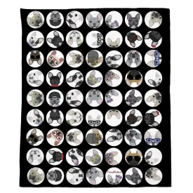 Frenchie Blanket | Frenchiestore | French Bulldogs Black Polka Dots