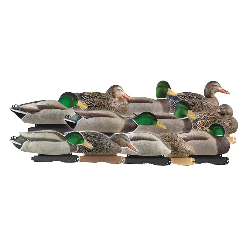 GHG Pro-Grade Mallard Flocked Head Decoys -  Harvester Pack