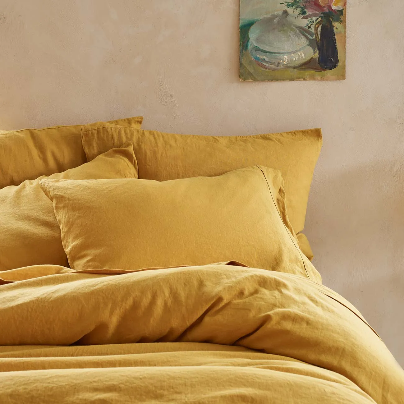 Honey 100% Linen Duvet Cover