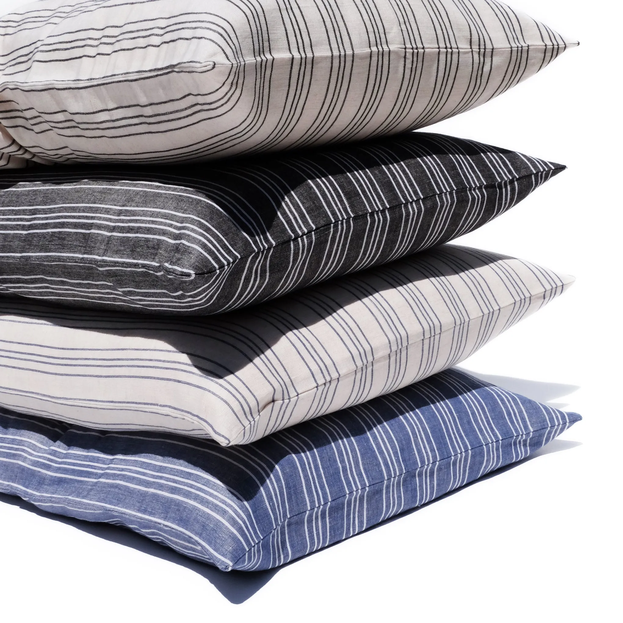 Linen and Cotton Small Ticking Pillowcase (More Colors Available)