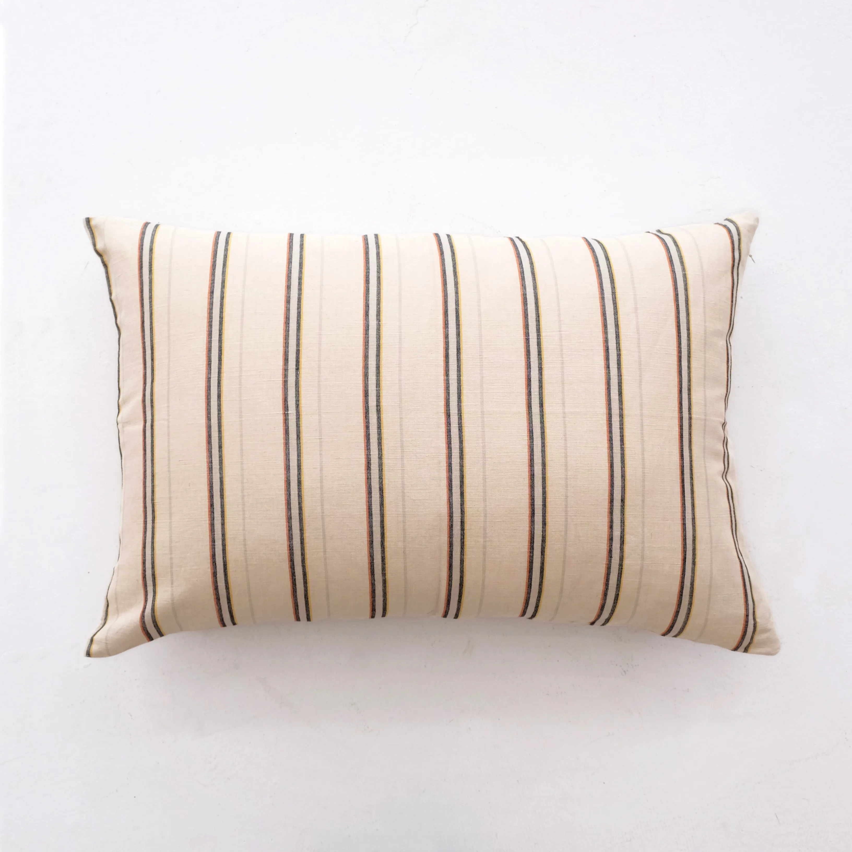 Linen   Cotton Gray Vintage Stripe Pillowcase