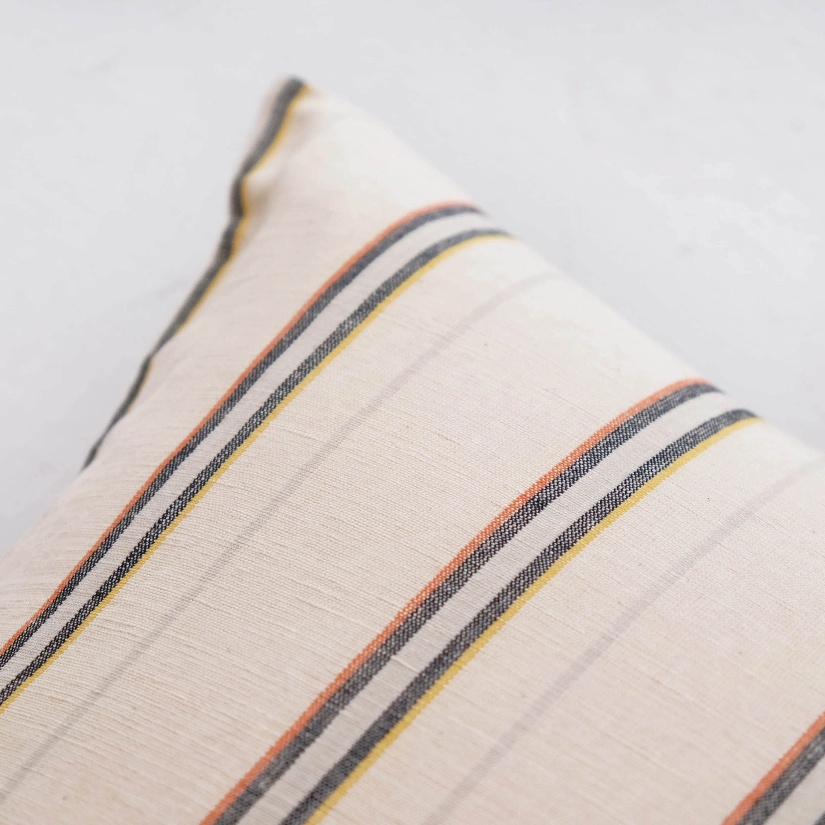 Linen   Cotton Gray Vintage Stripe Pillowcase