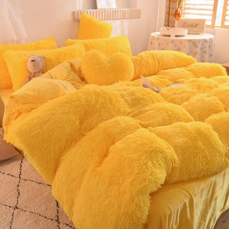 Luxury Plush Autumn & Winter Bedding Cover Set