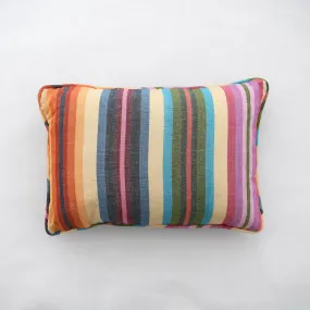 Mini Rainbow Stripe Bolster With Piping