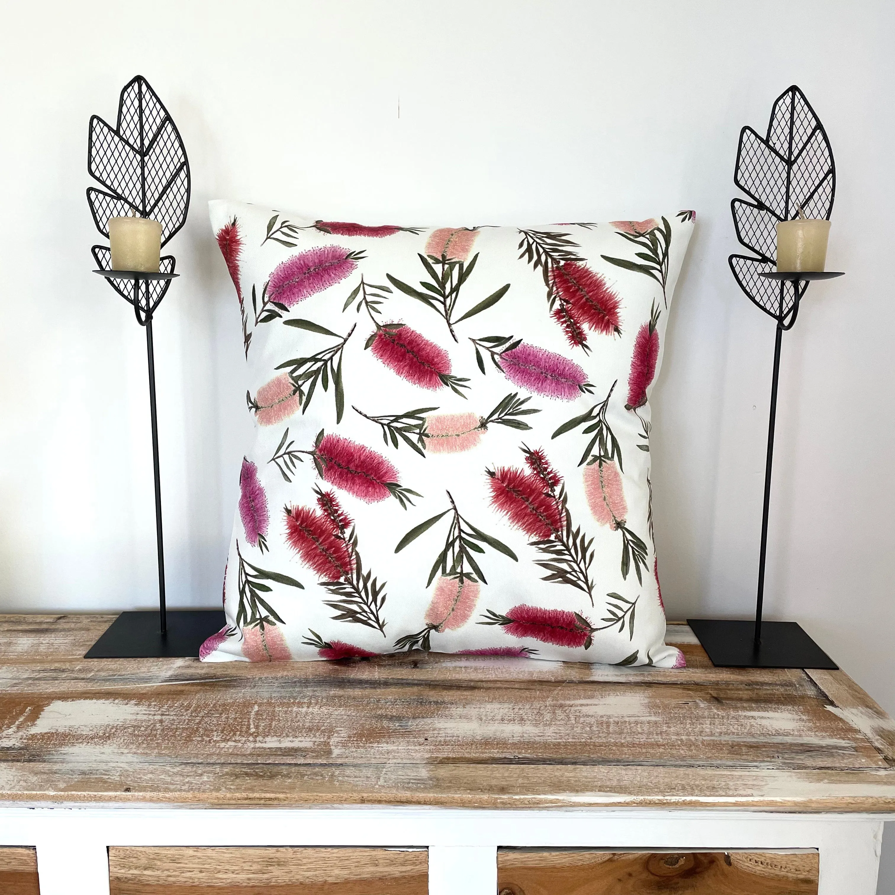 Multi Bottlebrush Cushion Cover Cotton Drill