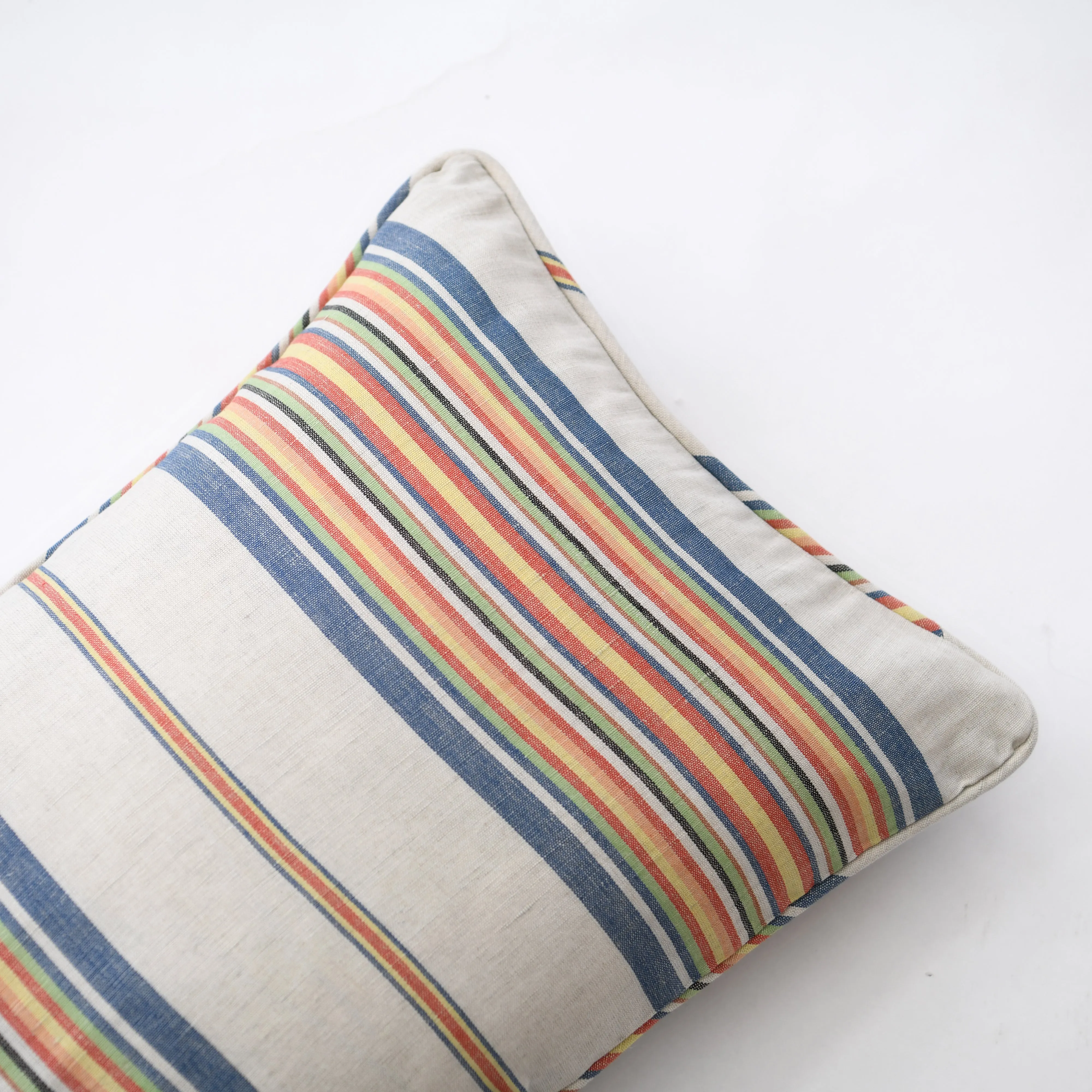 Multi-Stripe Bolster With Piping