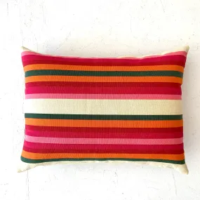 Olive   Rosa Cotton Horizontal Stripe Pillow - 20" x 28" Bolster