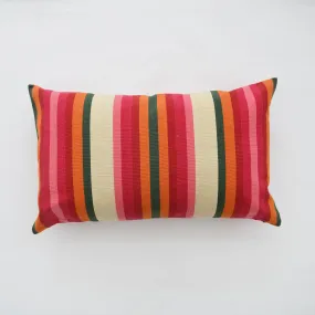 Olive   Rosa Stripe Cotton Bolster Pillow 16"x 26"