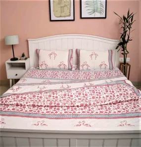 Rosalia Bedsheet Premium Cotton Hand Block Print Bedsheet