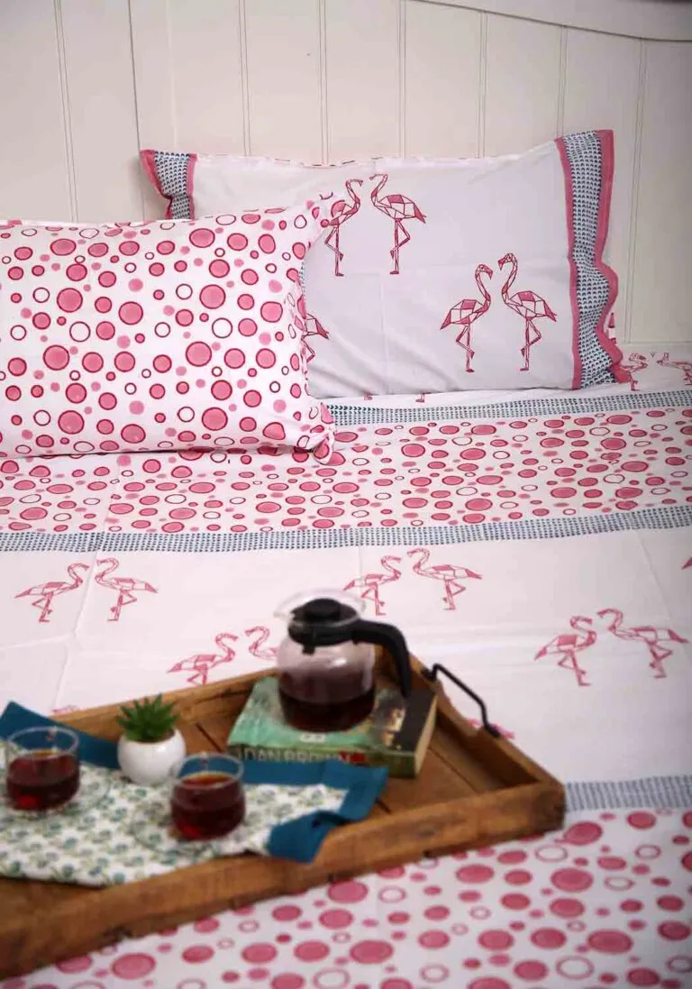 Rosalia Bedsheet Premium Cotton Hand Block Print Bedsheet