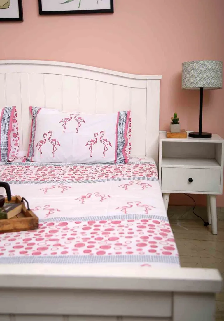 Rosalia Bedsheet Premium Cotton Hand Block Print Bedsheet