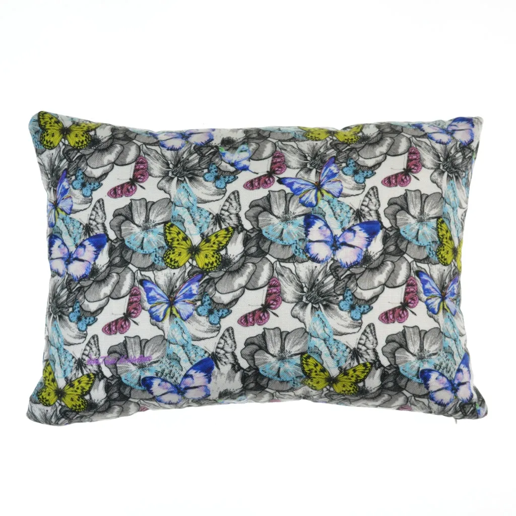 Walter Knabe Lumbar Pillow Butterfly Garden