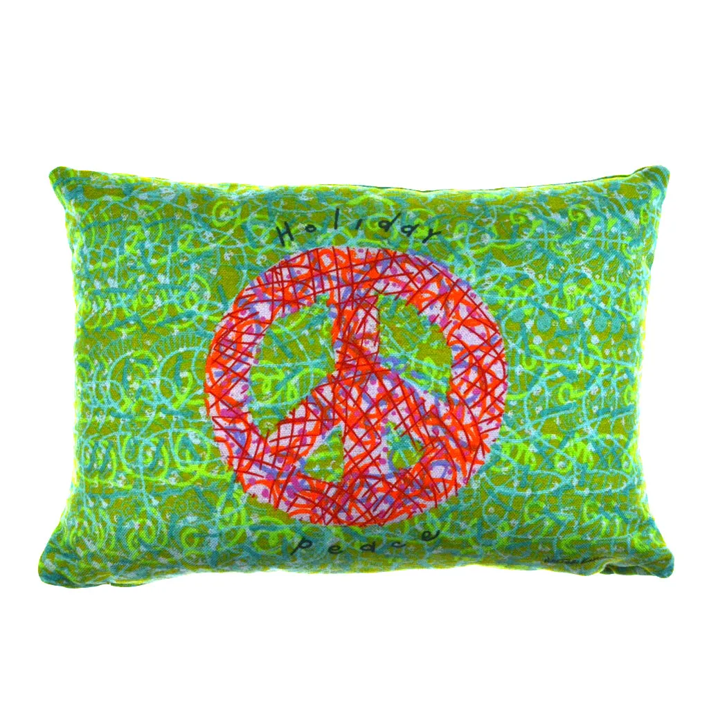 Walter Knabe Lumbar Pillow Holiday Peace